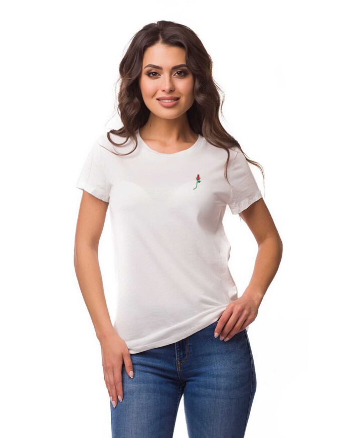 Organic T-shirt Damen Rose
